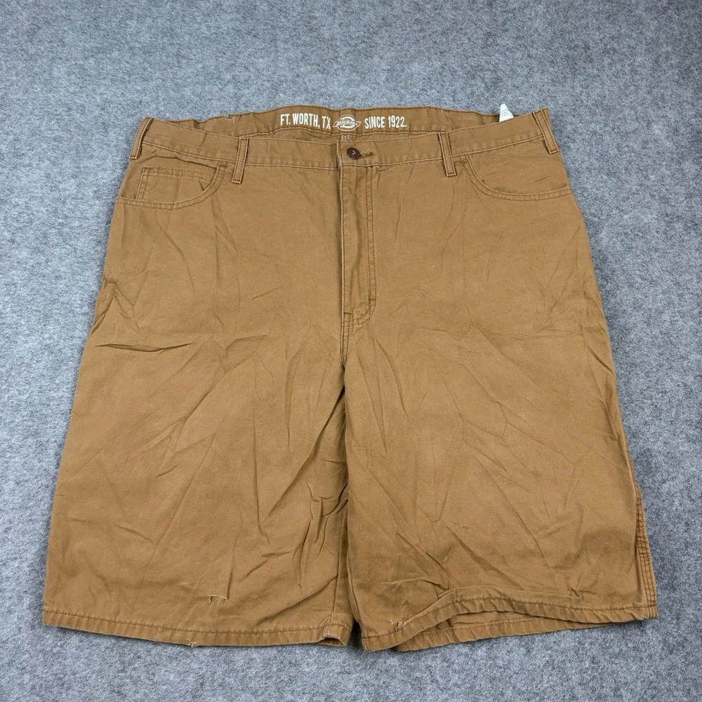 Dickies Canvas Work Shorts Mens 40 Brown Relaxed Fit Utility Rugged Workwear